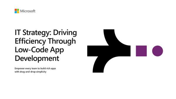 IT strategy: Driving efficiency through low-code app development